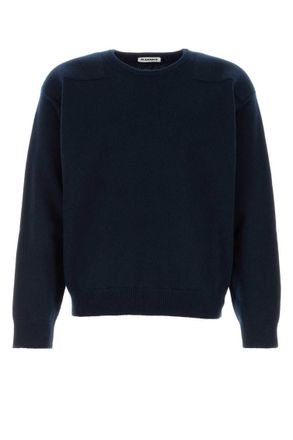 Jil Sander Navy Blue Solid Sweaters