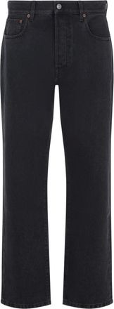 Valentino Straight Jeans, male, Black, Size: W32 Denim 5 Tasche