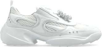 Roger Vivier Viv On The Run Sneakers - Dames - Sneakers - Wit - 38 EU - Leer - Schoenen