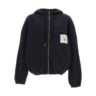 Jacquemus Zip-throughs, male, Blue, Size: XS Torneo Hoodie