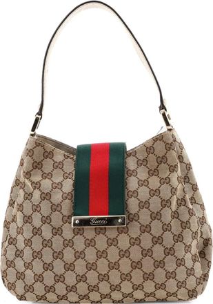Gucci New Ladies Web GG Canvas Medium hobo bag - Marrone