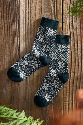 Terrain Snowflake Cozy Crew Socks