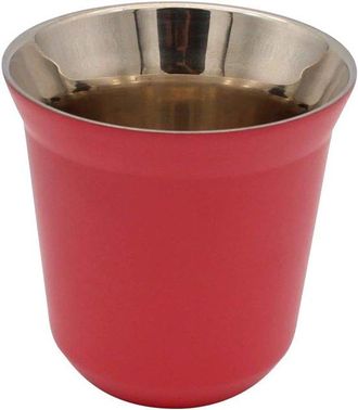 OEM Taza De Caf&eacute; Espresso De Acero Inoxidable Con Doble Aislamiento T&eacute;rmico, Color Fucsia