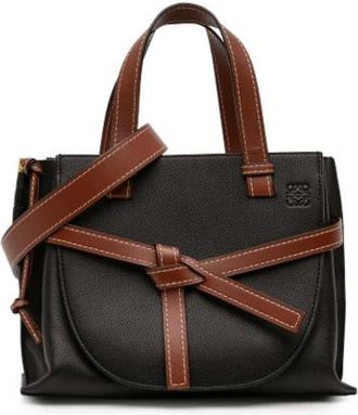 Loewe Pre-owned Handbags, female, Black, Size: ONE SIZE Pre-owned Leather Tote