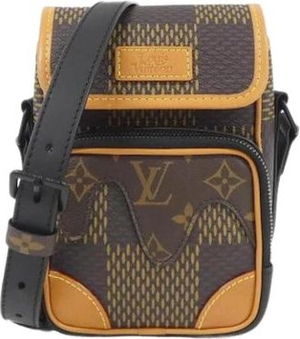 Louis Vuitton Pre-owned Canvas Shoulder Bag - Heren - Vintage Schoudertas - Bruin - ONE Size - Vintage