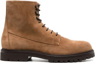 Brunello Cucinelli ankle-length suede boots - men - Rubber/Calf Leather/Calf Leather - 42 - Brown