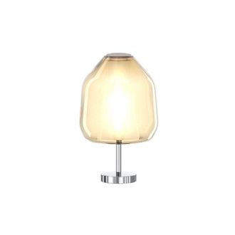 Top-Light Top-light - Lampada Contemporanea Double Skin Beta Metallo Cromo Vetro Ambra 1 Luce E27