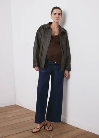 Mango Jeans wide leg tasche premaman blu - Donna - 38 - MANGO