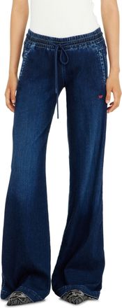 Diesel Relaxed Low Waist 2078 D-Ainty Joggjeans, Dark blue, Elastic waistband