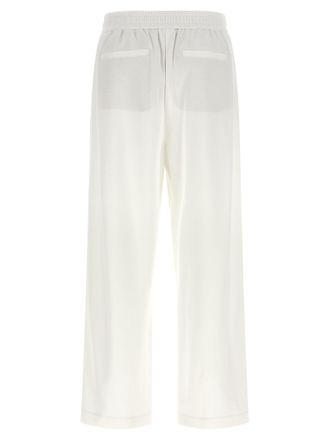 Brunello Cucinelli Womens White Cotton Joggers (workout Pants)