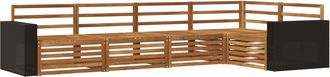 vidaXL Conjunto De Sof&aacute;s De Exterior 5 Uds. Natural Vidaxl