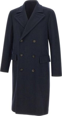 Boglioli Wollen Jas - Heren - Mantel - Blauw - L - Wol - Jassen