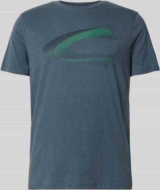 Camel Active T-Shirt mit Label-Print in Petrol, Größe 3XL