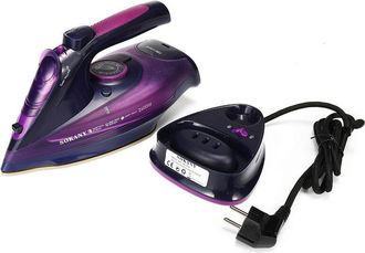 OEM Plancha De Vapor Inal&aacute;mbrica De 2400 W Con 5 Velocidades Ajustables, Sistema Antigoteo Y Antical, Enchufe Europeo - Morada