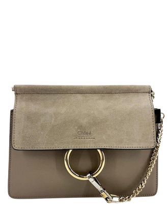 Chlo&eacute; Beige Calfskin Faye Shoulder Bag (Authentic Pre-Loved)