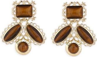 Petit Moments Wisteria Drop Earrings in Gold/Brown at Nordstrom