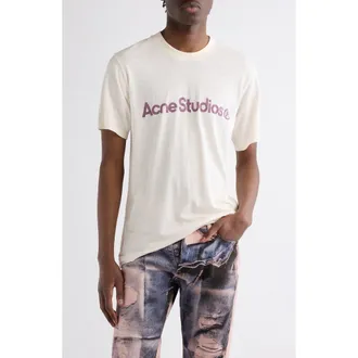 Acne Studios Eamon U Registered Logo Graphic T-Shirt in Pale Pink at Nordstrom, Size X-Large