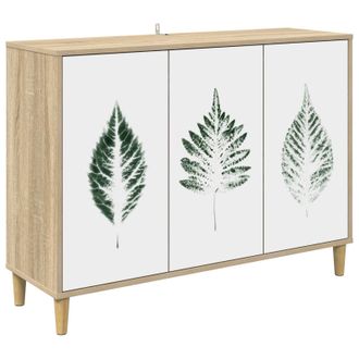 vidaXL Aparador Hanau Sonoma 102 X 33 X 75 Cm Madera De Ingenier&iacute;a Vidaxl