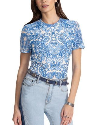 Johnny Was Eleanor Mesh T-Shirt