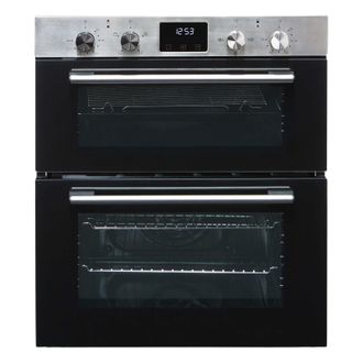 Sia 60cm Built Under Electric Double True Fan Oven - DO111SS in Silver