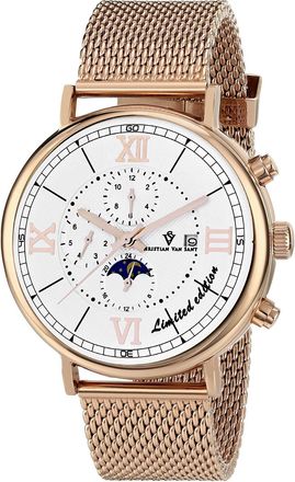 Christian Van Sant Mens Somptueuse LTD White Round 46mm