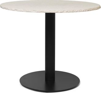 Ferm Living Mineral Tisch Marmor &Oslash; 90 cm, weiss / schwarz