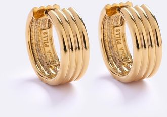 Emma Pills Bondi Waves Hoops in Gold at Nordstrom, Size Medium