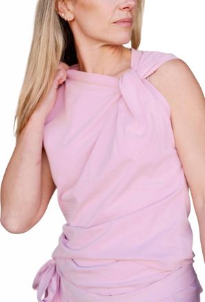 Isabel Marant Knot Sleeveless Blouse In Pale Pink