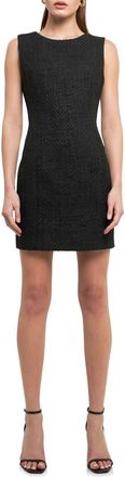 endless rose Sleeveless Tweed Dress in Black at Nordstrom, Size X-Small