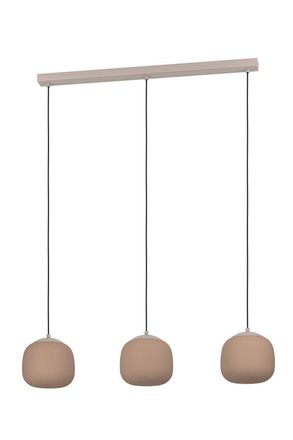 Eglo Eglo Cominio Two Toned Satin Glass 3-Light Pendant in Taupe