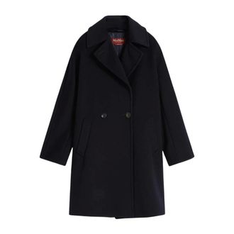 Max Mara Penna Cappotto - Dames - Mantels - Blauw - Maat: M Wol
