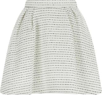 Alessandra Rich Tweed Mini Rok - Dames - Korte rokken - Wit - 2XS - Tweed - Rokken