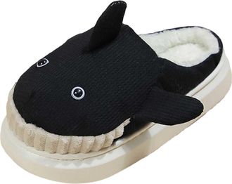 Generic Womens Slippers Cartoon Head Slip On Footwear For Autumn And Winter Warm Home Shoes With Sole Shark Head Design Cozy Indoor Clogs For Her Ladies Slipp