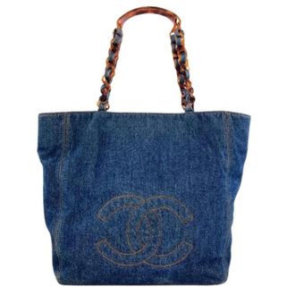 Chanel Borsa Tote Pre-owned in denim - - Pre-owned - Donna - Blu - ONE SIZE