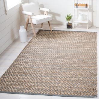 Safavieh Natural Fiber Machine Made Area rug, Natural / Grey Contemporary Style Easy Care