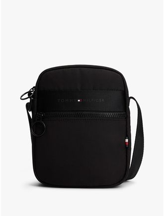 Tommy Hilfiger Mens Tommy Logo Mini Reporter Bag - Black