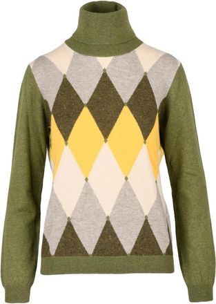 Ballantyne Kasjmier Coltrui Trui - Dames - Cashmere truien - Veelkleurig - S - Kasjmier - Truien & Vesten