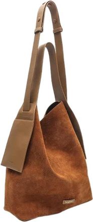 Generic JCVBN Suede Tote Bag Bucket Shape Soft Textured Leather Multiple Colors Choice Casual Chic Shoulder Bag Daily Use Purse