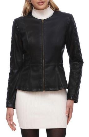 Bagatelle Zip-Up Faux Leather Jacket in Black at Nordstrom Rack, Size X-Small