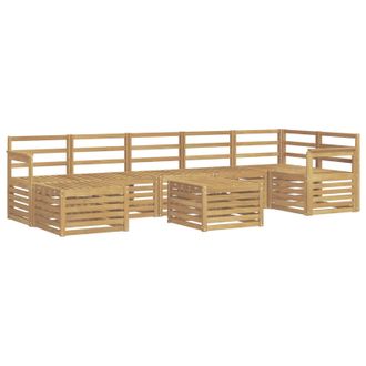 vidaXL Conjunto De Sof&aacute;s De Exterior 8 Pcs Blanco 59 X 59 X 37 Cm Vidaxl
