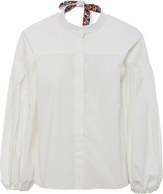 La DoubleJ Elegante Screen Shirt - Dames - Overhemden - Wit - XL - Katoen - Overhemden