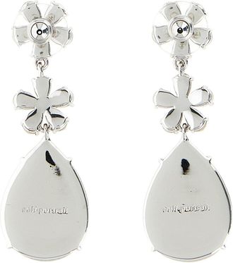 Self Portrait Womens Silver Brass Earrings
