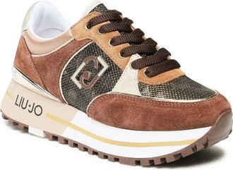 Liu Jo Maxi Wonder Sneakers - Dames - Sneakers - Bruin - 35 EU - Su&egrave;de - Schoenen