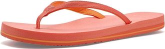 Sanuk Yoga Joy II Womens Sandals Neon Coral Papaya : 10 B - Medium, Leather/Rubber