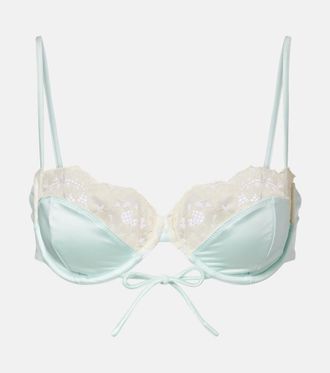 Montce Swim Lena lace-trimmed bikini top