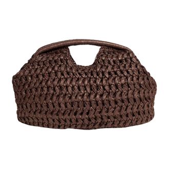 Weili Zheng Handbags, female, Brown, Size: ONE SIZE Clutch in rafia