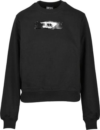 Diesel Felpa Corta - Dames - Sweatshirts - Zwart - M - Katoen - Hoodies & sweatvesten