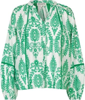Lollys Laundry Vero LL Shirt LS - Dames - Overhemden - Groen - XS - Overhemden