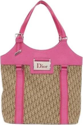 Dior Pre-owned Handbags, female, Beige, Size: ONE SIZE Pre-owned Canvas Handbag