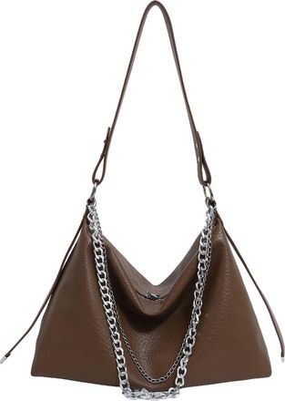 Generic Cymwer PU Leather Shoulder Bag Large Tote Bags Vintage Underarm Bag for Women (Khaki)